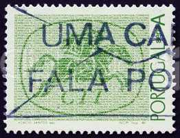Postage stamp Portugal 1985 Postrider