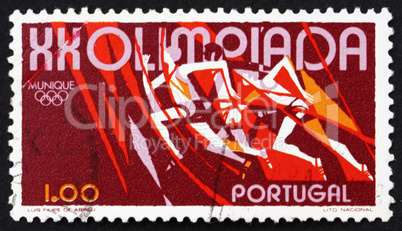 Postage stamp Portugal 1972 Running, 20th Olympic Games, Munich