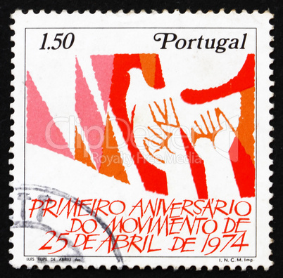 Postage stamp Portugal 1975 Hands and Dove