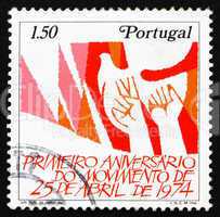 Postage stamp Portugal 1975 Hands and Dove