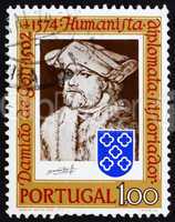 Postage stamp Portugal 1974 Damiao de Gois, by Durer