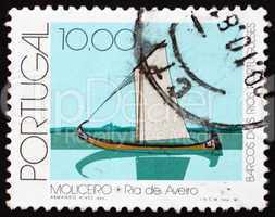 Postage stamp Portugal 1981 Moliceiro, Aveiro River