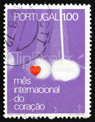 Postage stamp Portugal 1972 Heart and Pendulum