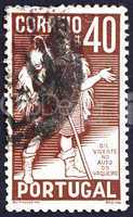 Postage stamp Portugal 1937 Gil Vicente, Portuguese Playwright
