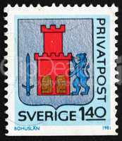 Postage stamp Sweden 1981 Arms of Bohuslan Province