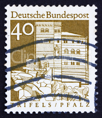 Postage stamp Germany 1967 Trifels Fortress, Palatinate, Pfalz