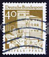 Postage stamp Germany 1967 Trifels Fortress, Palatinate, Pfalz