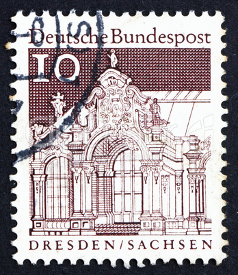 Postage stamp Germany 1967 Wall Pavilion, Zwinger, Dresden