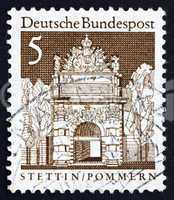 Postage stamp Germany 1966 Berlin Gate, Stettin, Pommern