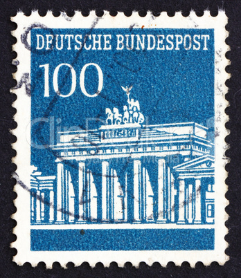 Postage stamp Germany 1967 Brandenburg Gate