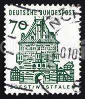 Postage stamp Germany 1965 Osthofen Gate, Soest, Westfalen