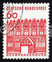 Postage stamp Germany 1964 Treptow Gate, Neubrandenburg