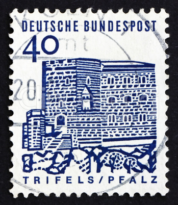 Postage stamp Germany 1965 Trifels Fortress, Palatinate