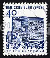 Postage stamp Germany 1965 Trifels Fortress, Palatinate