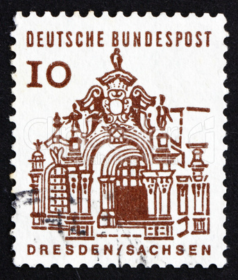 Postage stamp Germany 1965 Wall Pavilion, Zwinger, Dresden