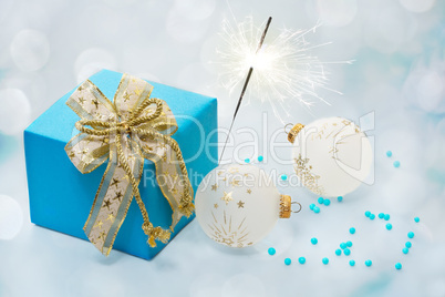 Christmas balls and gift