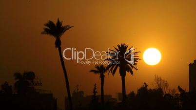 Time lapse Sun set over Cairo Egypy