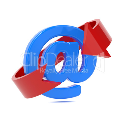 Email Icon with Red Arrow.