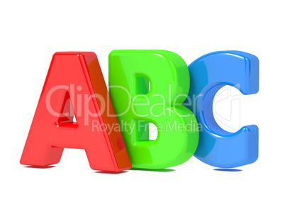 ABC Letters Isolated on White.