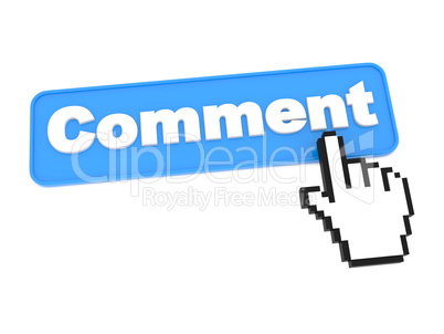 Comment Button. Isolated on White.