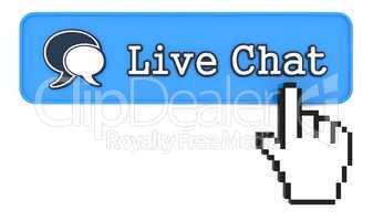 Live Chat Button with  Hand Shaped mouse Cursor