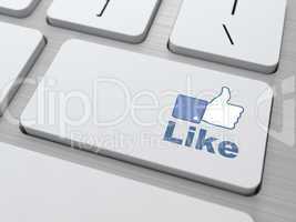 Like Button - Social Media Concept.