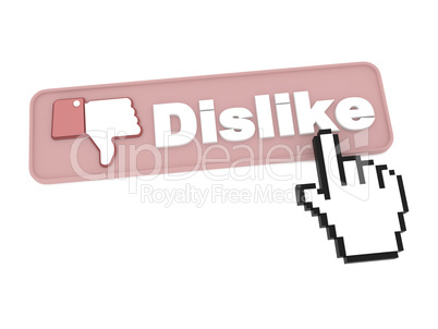 Dislike Button - Social Media Concept.