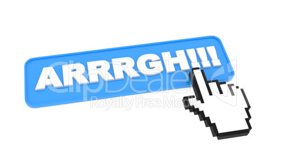 Web Button "ARRRGH!!!" on White Background.