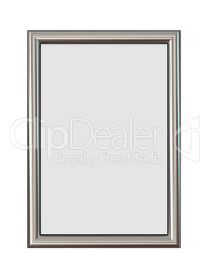 Vertical Metal Frame Isolated on White.
