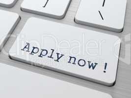 Apply Now Button on Modern Computer Keyboard.