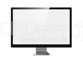 Widescreen Lcd Monitor Isolated on White.