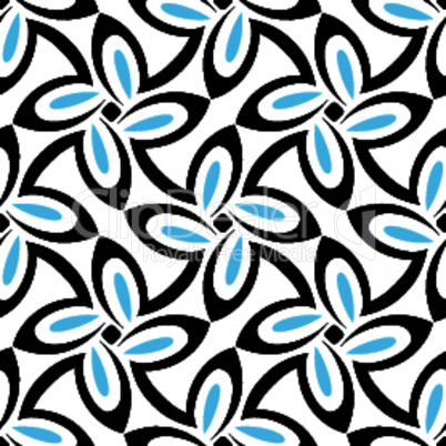 retro flowers seamless pattern