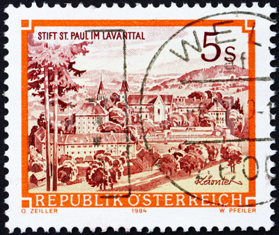 Postage stamp Austria 1990 Benedictine Abbey of St. Paul, Levant