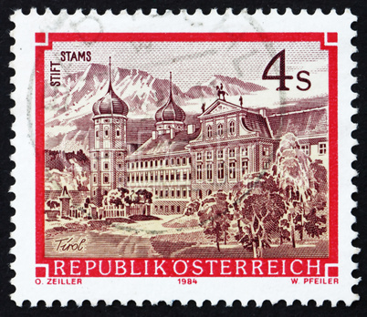 Postage stamp Austria 1984 Stams Monastery, Tirol