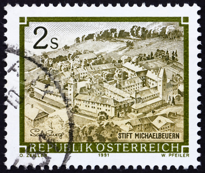 Postage stamp Austria 1991 Benedictine Monastery, Michaelbeuern,