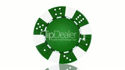 Casino chip, Animation isolate on white