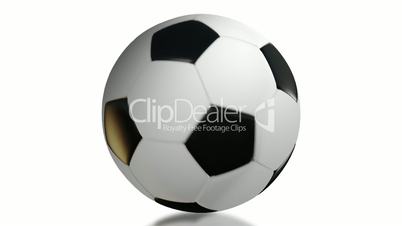 Soccer Ball, Rotation on white background