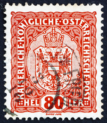 Postage stamp Austria 1916 Coat of Arms of Austrian Empire