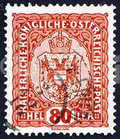 Postage stamp Austria 1916 Coat of Arms of Austrian Empire