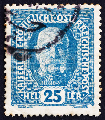 Postage stamp Austria 1916 Franz Josef, Emperor of Austria