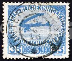 Postage stamp Austria 1915 Airplane