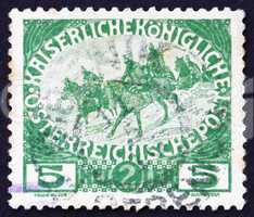 Postage stamp Austria 1915 Cavalry