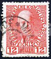 Postage stamp Austria 1908 Franz I, Emperor of Austria