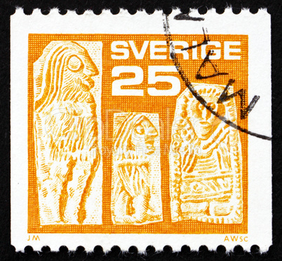 Postage stamp Sweden 1975 Gold Men