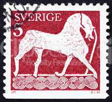 Postage stamp Sweden 1973 Horse, Statuette