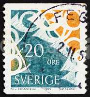 Postage stamp Sweden 1965 Symbolic Post Horns