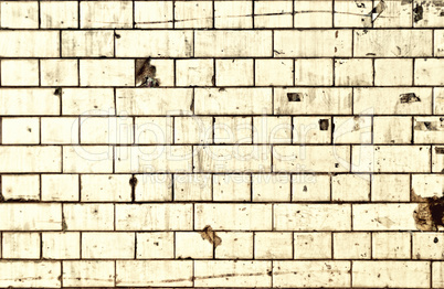 Dirty white brick wall background