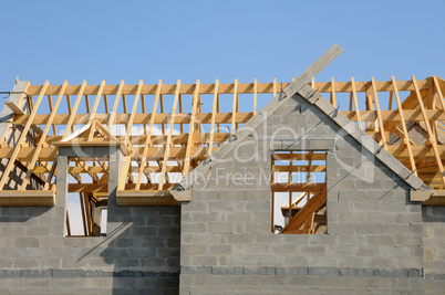 roof structure of an house in Ile de France