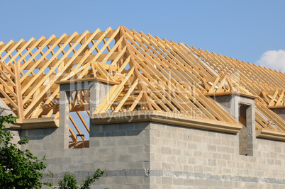 roof structure of an house in Ile de France