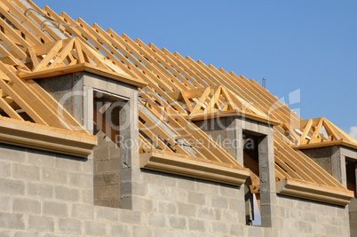roof structure of an house in Ile de France